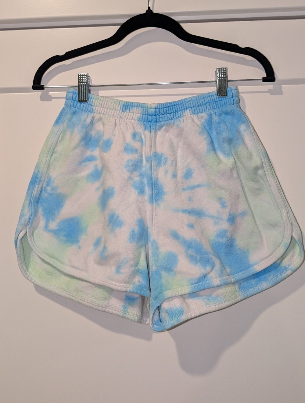 4/$16 ❇️ John Galt Brandy Melville Blue And Green Tie-Dye Sweat Shorts